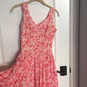 Pink floral vintage dress